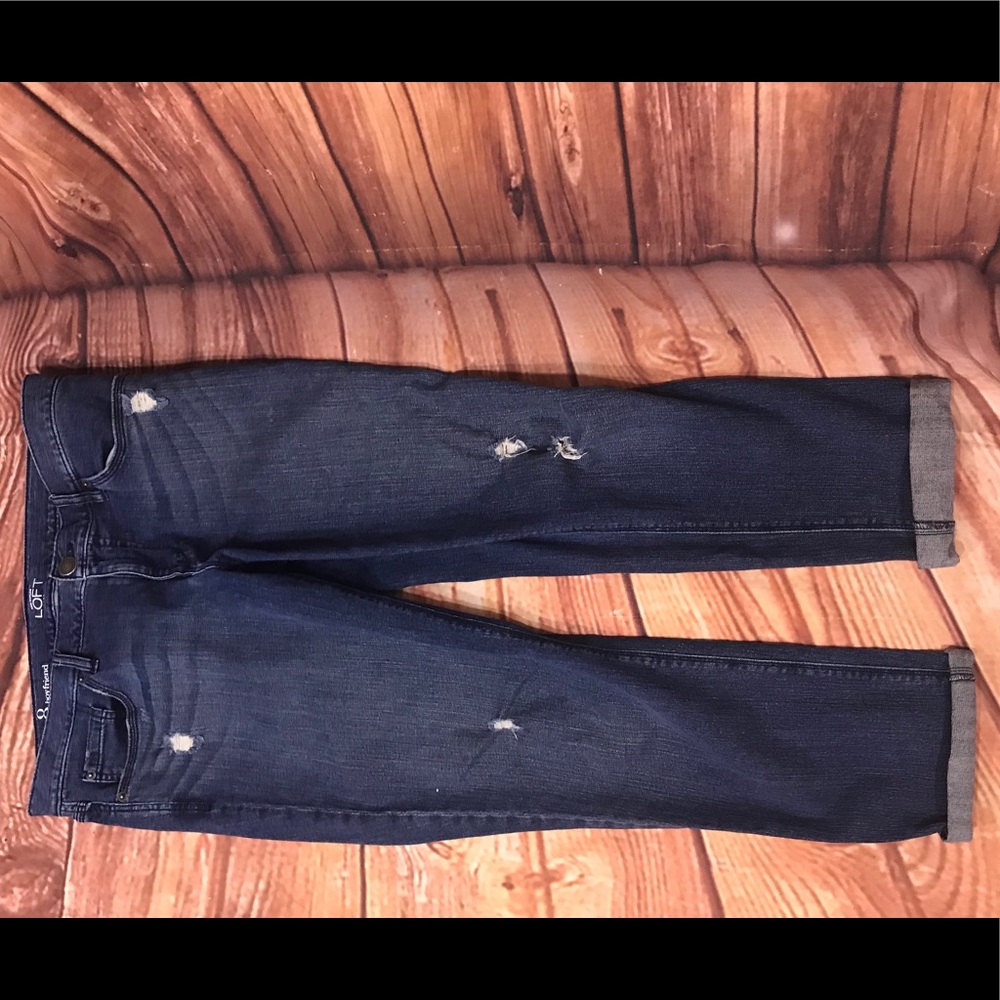 Loft Distressed Boyfriend Jeans